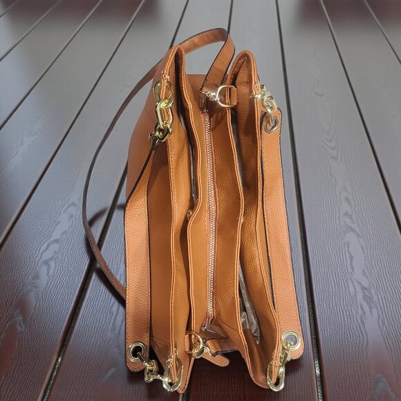 Michael Kors Convertible Crossbody Handbag – Tan Pebbled Vegan Leather - Picture 4 of 11